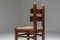 Vintage Rustic Oak and Cord Dining Chairs, 1930s, Set of 4 14