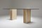 Postmodern Travertine Dining Table in the Style of Scarpa, 1980s, Immagine 2