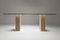 Postmodern Travertine Dining Table in the Style of Scarpa, 1980s, Image 5