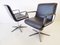 Black Leather Model 2000 Swivel Chairs by delta design for Wilkhahn, 1960s, Set of 2 3