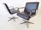 Black Leather Model 2000 Swivel Chairs by delta design for Wilkhahn, 1960s, Set of 2, Image 3