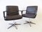 Black Leather Model 2000 Swivel Chairs by delta design for Wilkhahn, 1960s, Set of 2, Image 2