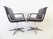 Black Leather Model 2000 Swivel Chairs by delta design for Wilkhahn, 1960s, Set of 2, Image 20