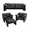 Vintage Leather Living Room Set from WOH, Set of 4 1