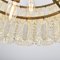 MId-Century German Cascading Glass and Brass Chandelier, 1970s 8