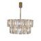 MId-Century German Cascading Glass and Brass Chandelier, 1970s 1