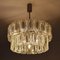 MId-Century German Cascading Glass and Brass Chandelier, 1970s 12