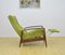 Mid-Century Cord Armchair with Foldable Footrest, 1960s 6