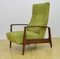 Fauteuil Corde Mid-Century avec Repose-Pieds Pliant, 1960s 1