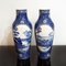 19th Century Swedish Porcelain Moose Blue Landscape Vases from Rörstrand, Set of 2, Image 5