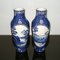 19th Century Swedish Porcelain Moose Blue Landscape Vases from Rörstrand, Set of 2, Image 2