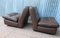 Vintage Brown Leather Lounge Chairs by Mario Bellini for Cassina Italy, Set of 2 6