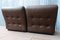 Vintage Brown Leather Lounge Chairs by Mario Bellini for Cassina Italy, Set of 2 10
