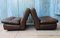 Vintage Brown Leather Lounge Chairs by Mario Bellini for Cassina Italy, Set of 2 5