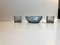 Cubist Candleholders and Bowl Set by Per Lütken for Holmegaard, 1970s, Set of 3, Image 1