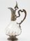 Antique Baluster Shaped Glass and Silver Ewer, 1900s 3
