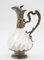 Antique Baluster Shaped Glass and Silver Ewer, 1900s 1