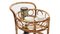 Vintage Bamboo and Rattan Serving Trolleys, Set of 2 2