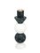 Hoher zweifarbiger Kerzenhalter aus weißem Carrara und schwarzem Marmor von Fiammettav Home Collection 2