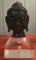 Antiker burmesischer Bronzekopf mit Acrylglasfuß, 1900er 1