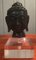 Antique Burmese Bronze Buddha Head with Acrylic Glass Base, 1900s, Image 1