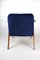 Fauteuil Vintage en Velours Bleu Foncé par Józef Chierowski, 1970s 3