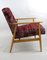 Vintage Burgundy Easy Chair, 1970s, Image 10