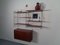 Conjunto de pared Mid-Century modular de teca y metal de Strinning, Kajsa & Nils "Nisse" para String, años 50, Imagen 5