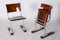 Bauhaus German Beech and Chrome Folding Chairs, 1920s, Set of 2 3