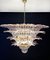 4-Tier Palmette Ceiling Lamp with 163 Pink and Transparent Glasses, 1979 20