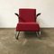 Dutch Burgundy Red Tubular Easy Chair with Black Armrests, 1960s 8