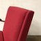 Fauteuil Tubulaire Rouge Bordeaux avec Accoudoirs Noirs, Pays-Bas, 1960s 9