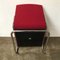 Fauteuil Tubulaire Rouge Bordeaux avec Accoudoirs Noirs, Pays-Bas, 1960s 16