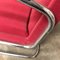 Dutch Burgundy Red Tubular Easy Chair with Black Armrests, 1960s 13
