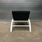 Black Fabric and White Wood Adjustable Easy Chair, 1960s 7