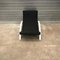 Black Fabric and White Wood Adjustable Easy Chair, 1960s 11