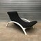 Black Fabric and White Wood Adjustable Easy Chair, 1960s, Image 2