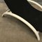Black Fabric and White Wood Adjustable Easy Chair, 1960s 14