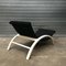 Black Fabric and White Wood Adjustable Easy Chair, 1960s, Image 6