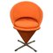 Chaise Conique en Tissu Orange par Verner Panton pour Rosenthal, 1950s 1