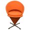 Kegelförmiger Stuhl in Orange von Verner Panton für Rosenthal, 1950er 1