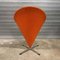 Kegelförmiger Stuhl in Orange von Verner Panton für Rosenthal, 1950er 3