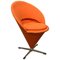 Chaise Conique en Tissu Orange par Verner Panton pour Rosenthal, 1960s 1
