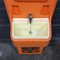 Lavabo Mid-Century en Plastique Orange de Vidal, Espagne 4