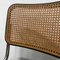 Juego de sillas de comedor modelo S32 de mimbre y estructura negra de Marcel Breuer para Thonet, años 70, Imagen 13