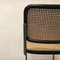 Juego de sillas de comedor modelo S32 de mimbre y estructura negra de Marcel Breuer para Thonet, años 70, Imagen 10