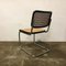 Juego de sillas de comedor modelo S32 de mimbre y estructura negra de Marcel Breuer para Thonet, años 70, Imagen 8