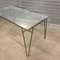 Black Metal Hairpin Legs and Glass Top Dining Table, 1960s, Image 4
