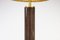 Lámparas de mesa de palisandro y latón dorado atribuidas a Santa & Cole, años 80. Juego de 2, Imagen 5