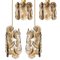 Citrus Swirl Smoked Glass 6-Light Chandeliers by Kalmar Lighting, 1960s, Set of 6 5